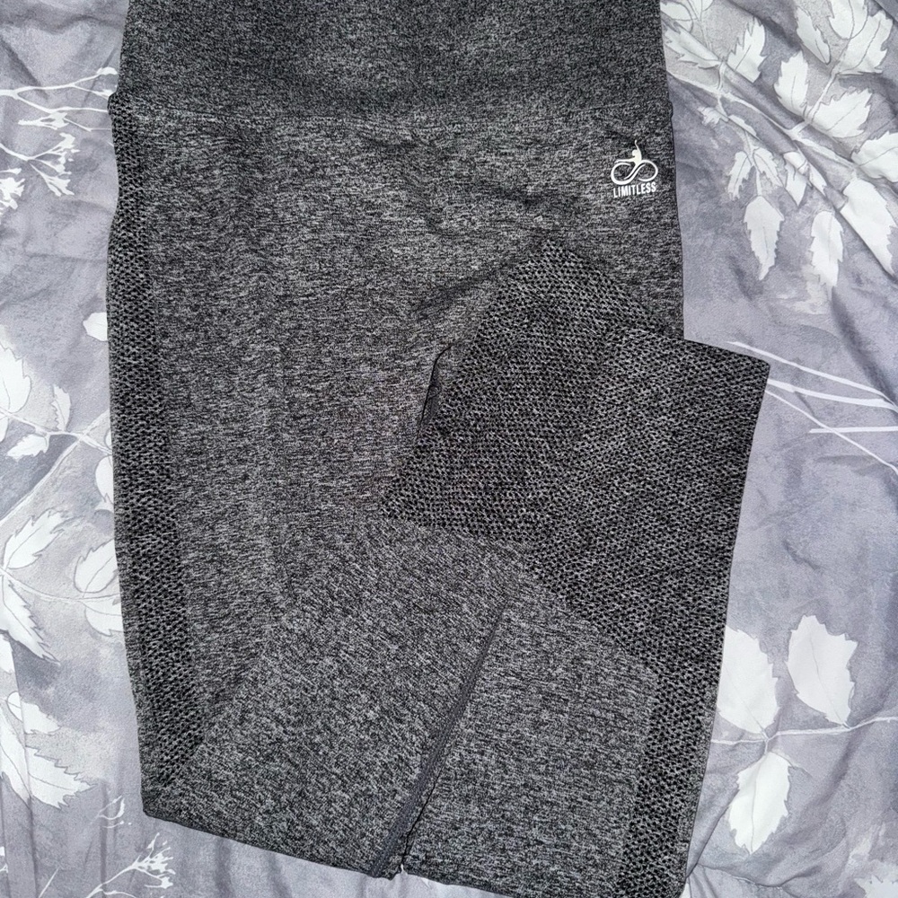 Gray High-Waisted Leggings